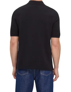 Nylon Pocket Organic Cotton Zip Polo Shirt