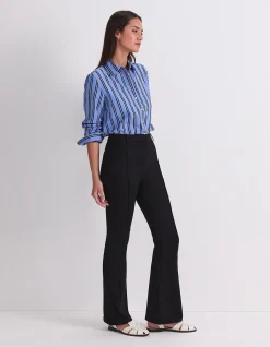 Nyra Pintuck Straight Kick Flare Jean