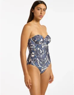 Oasis Paisley Bandeau One Piece Swimsuit