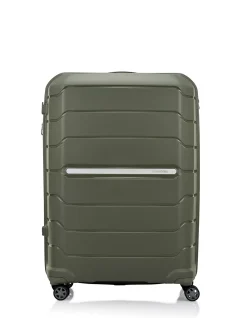 Oc2Lite 81cm Expandable Extra Large Suitcase Olive Green