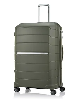 Oc2Lite 81cm Expandable Extra Large Suitcase Olive Green