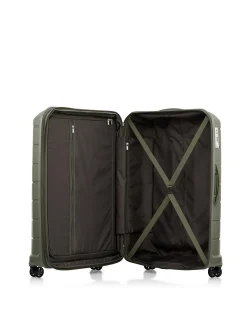 Oc2Lite 81cm Expandable Extra Large Suitcase Olive Green
