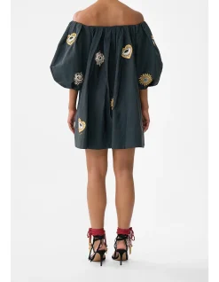 OFF SHOULDER PUFF DRESS
