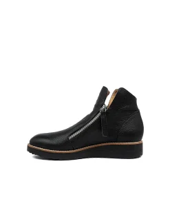 Olise Zip Detail Leather Ankle Boots