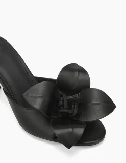 OLIVA Black Leather Mule