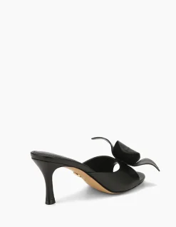 OLIVA Black Leather Mule