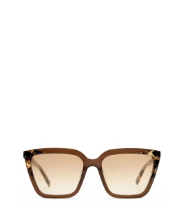 OLIVINE BROWN D-FRAME SUNGLASSES