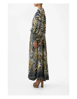 ONE SHOULDER DRESS WITH BLOUSON SLEEVE