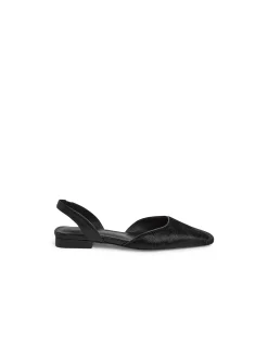 Oolee Square Toe Leather Slingback Flats