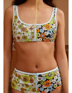 Orange Blossom Zip Scoop Top