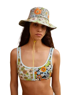 Orange Blossom Zip Scoop Top