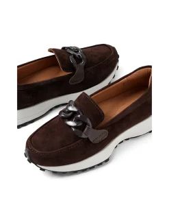 Orion Chain Detail Suede Loafers