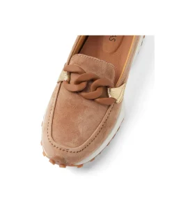 Orion Chain Trim Suede Loafers