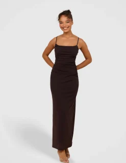 ORLANDO COWL NECK MESH GOWN