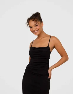 ORLANDO COWL NECK MESH GOWN