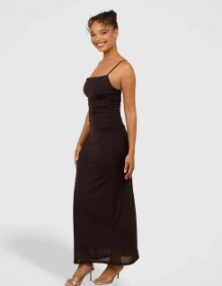 ORLANDO COWL NECK MESH GOWN