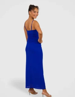 ORLANDO COWL NECK MESH GOWN