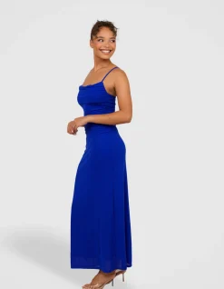 ORLANDO COWL NECK MESH GOWN
