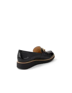 Osie Chain Detail Patent Leather Loafers