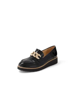 Osie Chain Detail Patent Leather Loafers