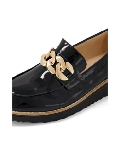 Osie Chain Detail Patent Leather Loafers