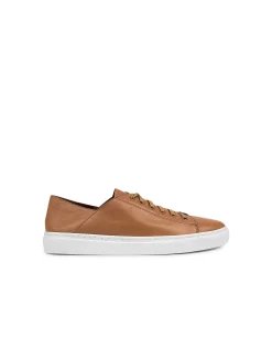 OSKHER Leather Lace Up Casual Sneakers