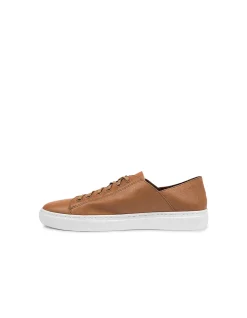 OSKHER Leather Lace Up Casual Sneakers