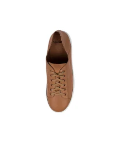OSKHER Leather Lace Up Casual Sneakers