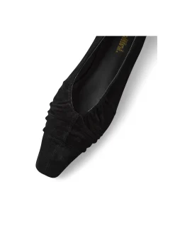 Otage Ruched Square Toe Suede Flats