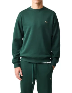 OTAGO CREW NECK SWEAT - FOREST
