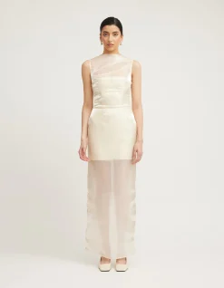 Ottilie Sheer Overlay Two Piece Maxi Dress