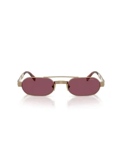 Oval BRASS DARK VIOLET Sunglasses