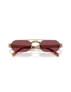 Oval BRASS DARK VIOLET Sunglasses