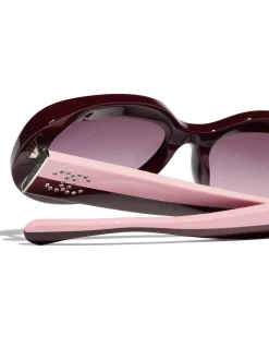 Oval Red Vendome Gradient Lens Sunglasses
