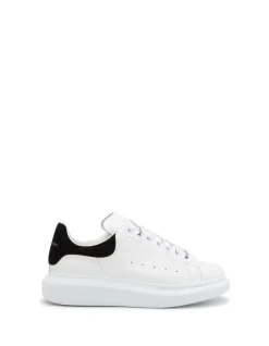 Oversized Leather Sneaker With Suede Heel Counter