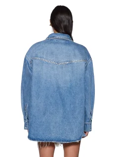 Oversized Denim Long Sleeve Shirt Maverik