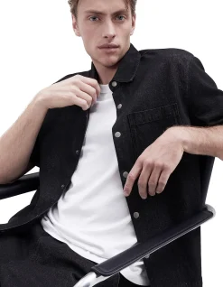OVERSIZED DENIM S/S SHIRT