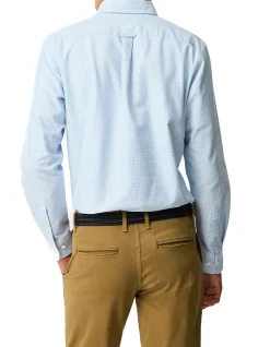 Oxford Crossing Long Sleeve Sports Fit Shirt - Powder Blue