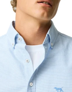 Oxford Crossing Long Sleeve Sports Fit Shirt - Powder Blue