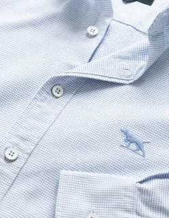 Oxford Crossing Long Sleeve Sports Fit Shirt - Powder Blue