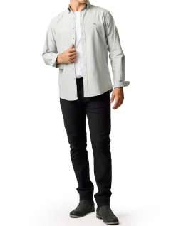 Oxford Long Sleeve Sports Fit Shirt- Thyme