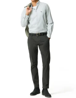 Oxford Crossing Long Sleeve Sports Fit Shirt - Fern