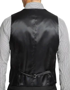 Oxford Lined Vest Black