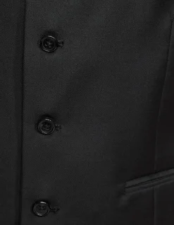 Oxford Lined Vest Black