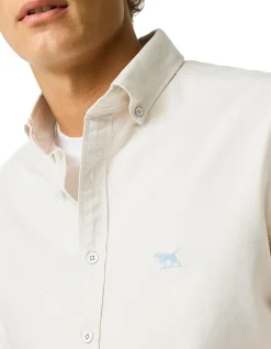 Oxford Long Sleeve Sports Fit Shirt - Natural