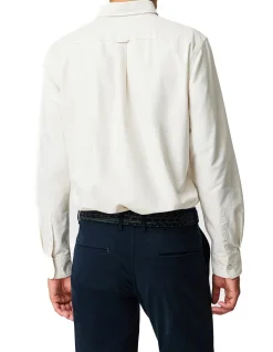 Oxford Long Sleeve Sports Fit Shirt - Natural