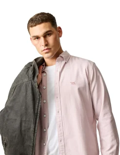 Oxford Long Sleeve Sports Fit Shirt- Blush