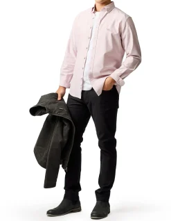 Oxford Long Sleeve Sports Fit Shirt- Blush