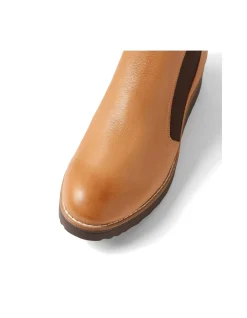 Ozeke Leather Elastic Panel Chelsea Boots