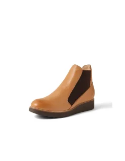 Ozeke Leather Elastic Panel Chelsea Boots